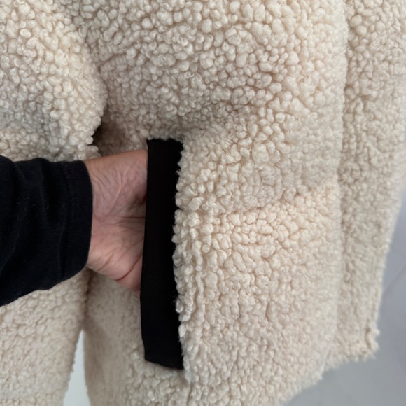 Maje Gromgy Hooded Mixed Media Puffer Jacket - Picture 3 of 11